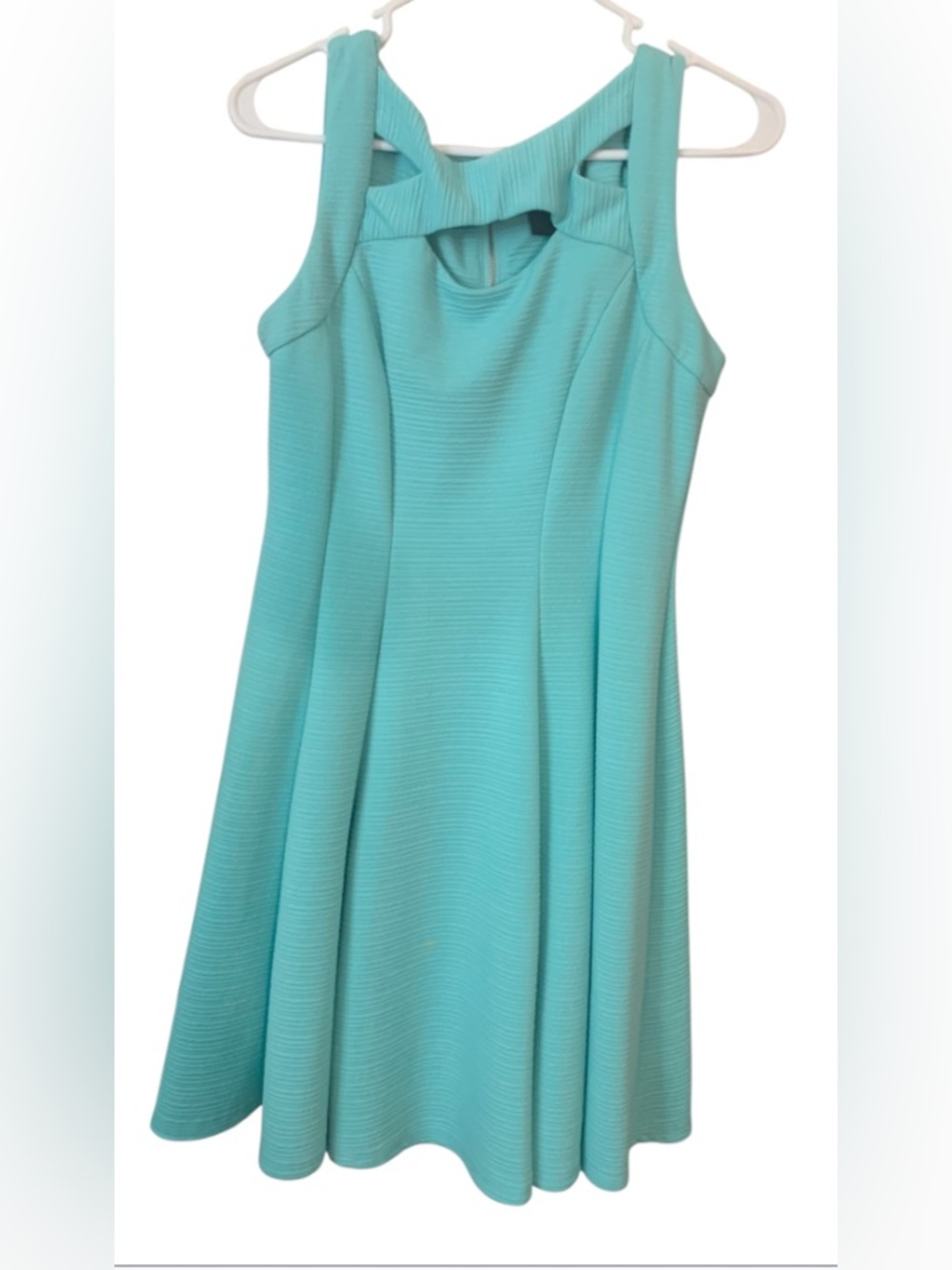 Gabby Skye Sleeveless Aqua Mini Dress
